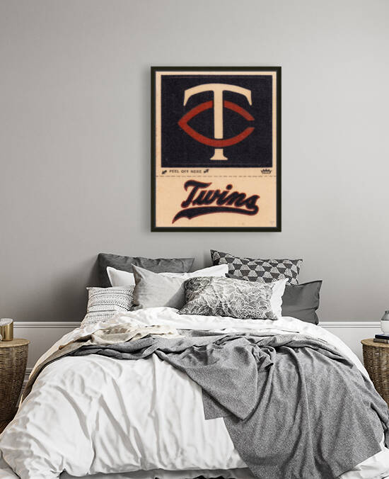 1969 Minnesota Twins Fleer Decal Art Print by Row One Brand