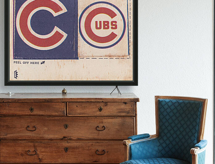 1969 Chicago Cubs Fleer Decal Wall Print by Row One Brand