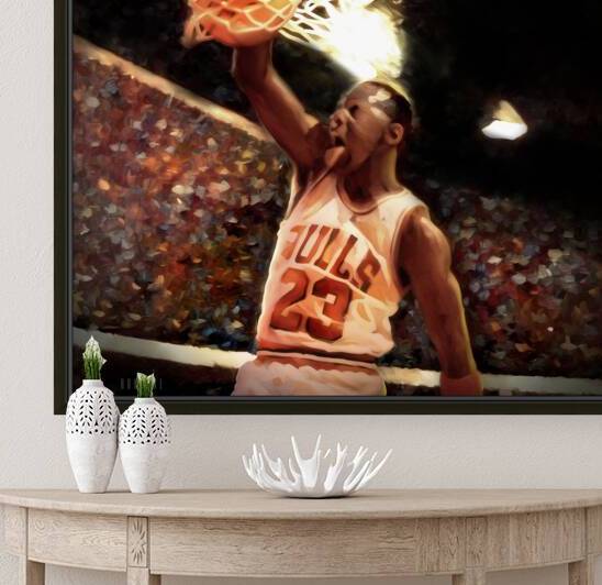 Michael Jordan Basketball Dunk Art  by Row One Brand