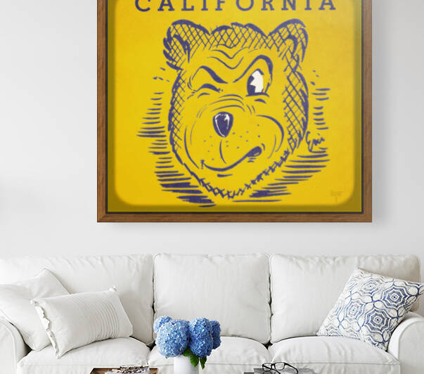 1950 Cal Bear Cartoon Art Viewfinder Slide by Row One Brand