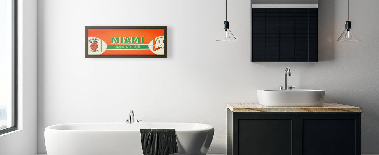 1988 Miami Hurricanes Orange Bowl Art by Row One Brand