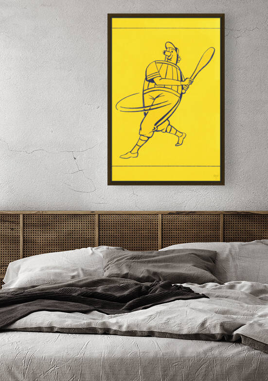 1974 Milwaukee Brewers Retro Baseball Logo Art by Row One Brand