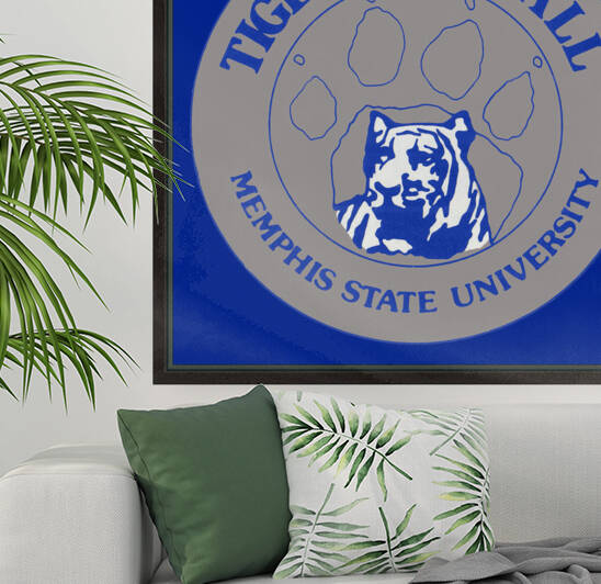 1985 Memphis State Tigers Football Art by Row One Brand