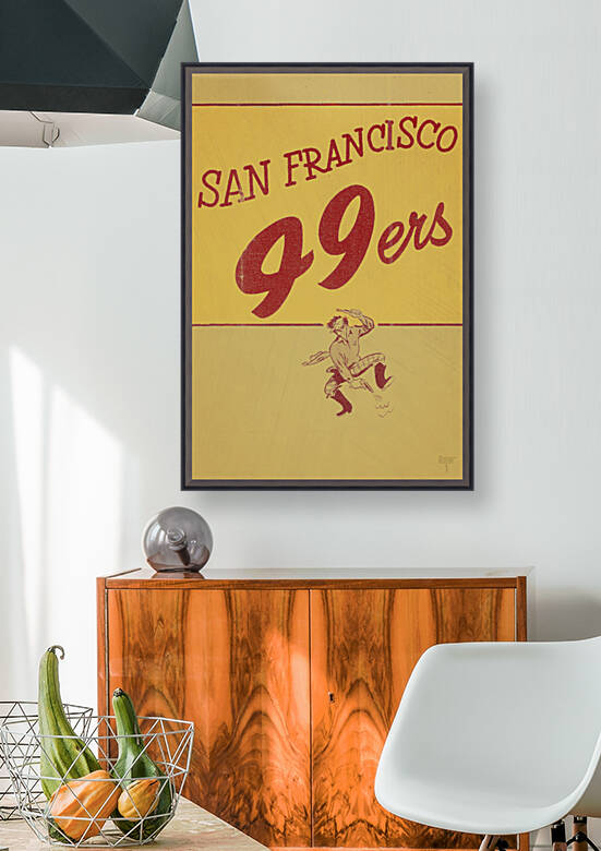 1953 San Francisco 49ers Football Art by Row One Brand