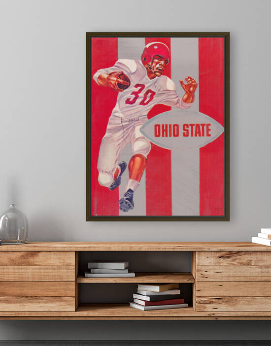 1955 Ohio State Buckeyes Football Art by Row One Brand