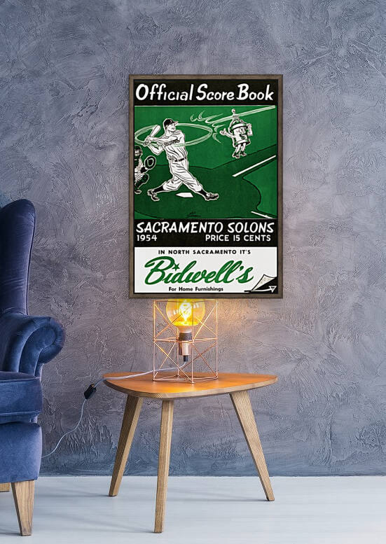 1954  Sacramento Solons Baseball Score Book Art by Row One Brand