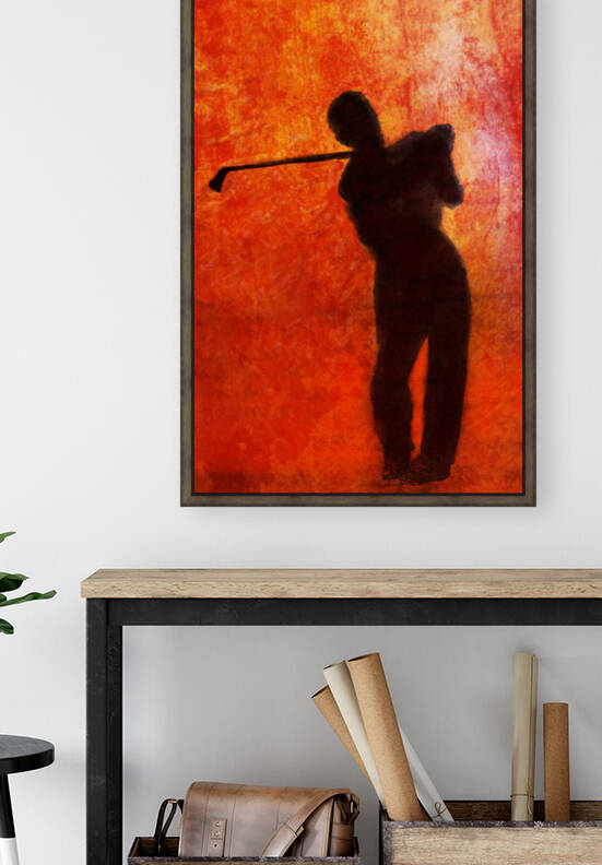 Abstract Golf Sunset Art by Row One Brand