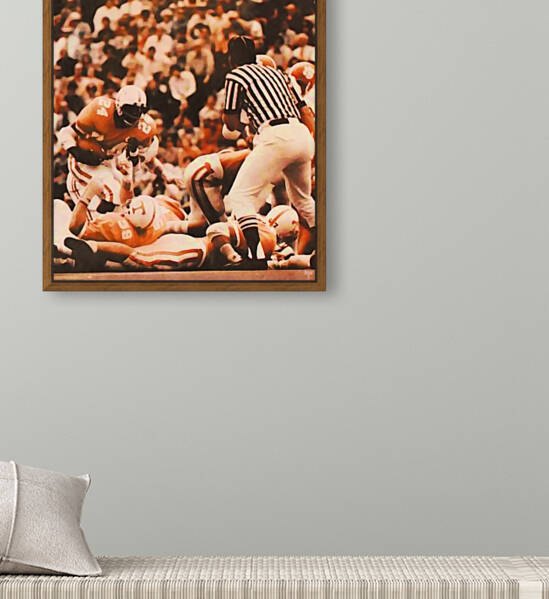 Retro Seventies Tennessee Vols Football Painting by Row One Brand