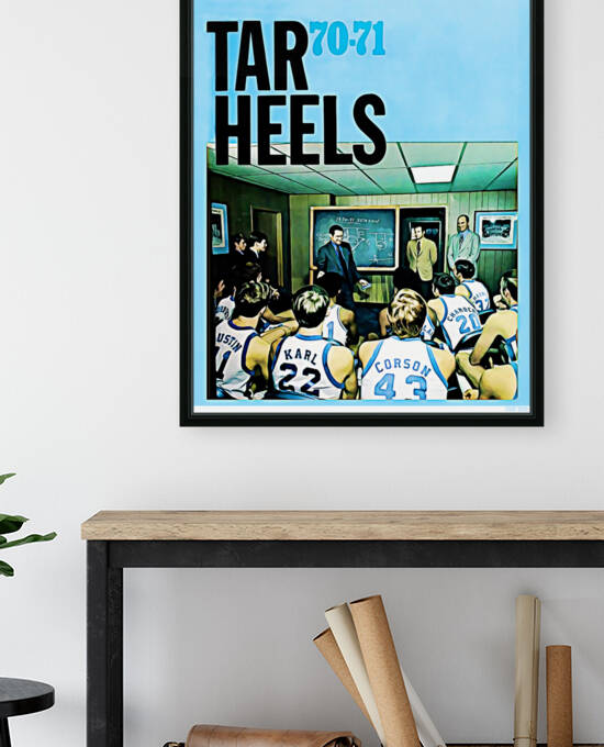 1970 North Carolina Basketball Locker Room by Row One Brand