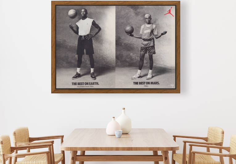 1988 Nike Air Jordan Mars Blackmon Ad Wall Art by Row One Brand