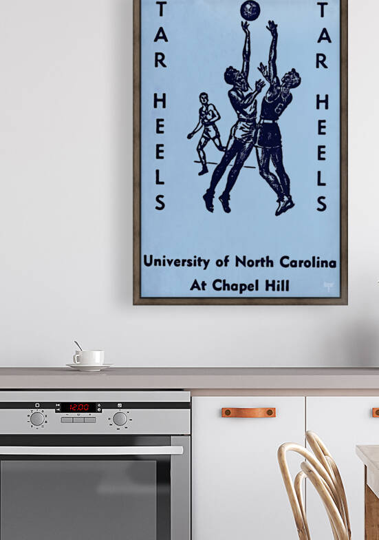 Vintage North Carolina Tar Heels Basketball Art by Row One Brand