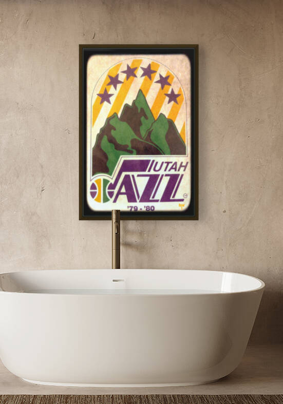 1979 utah jazz viewfinder slide art by Row One Brand