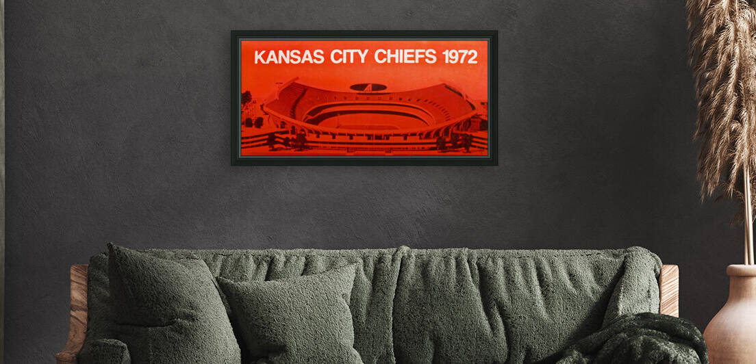 Retro Kansas City Chiefs Arrowhead Stadium Art by Row One Brand