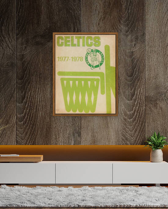 1977 Boston Celtics Throwback Sports Print by Row One Brand