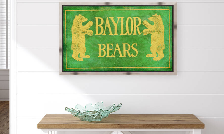 Vintage Baylor Bears Art by Row One Brand