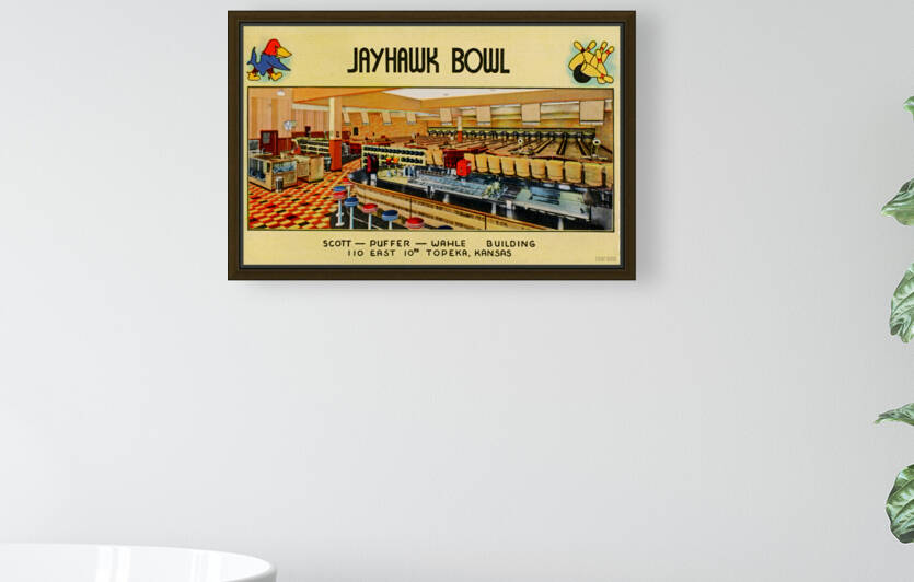 Topeka Bowling Alleys 1942 Jayhawk Bowl by Row One Brand