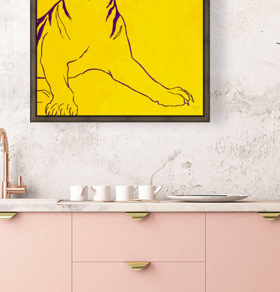 Vintage LSU Tiger Art by Row One Brand