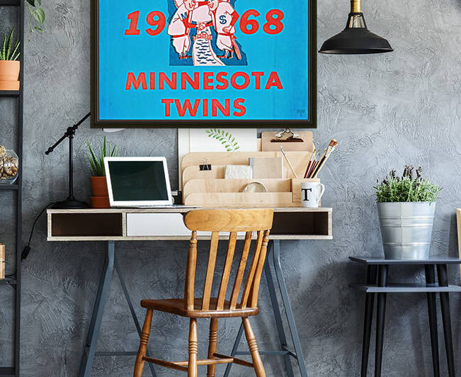 1968 Minnesota Twins Throwback Art by Row One Brand