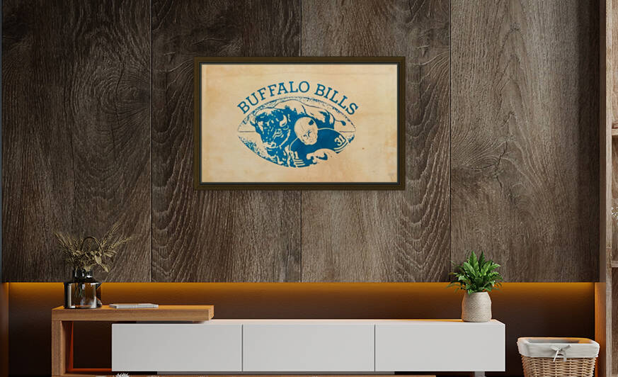 1970 Buffalo Bills Vintage Art by Row One Brand