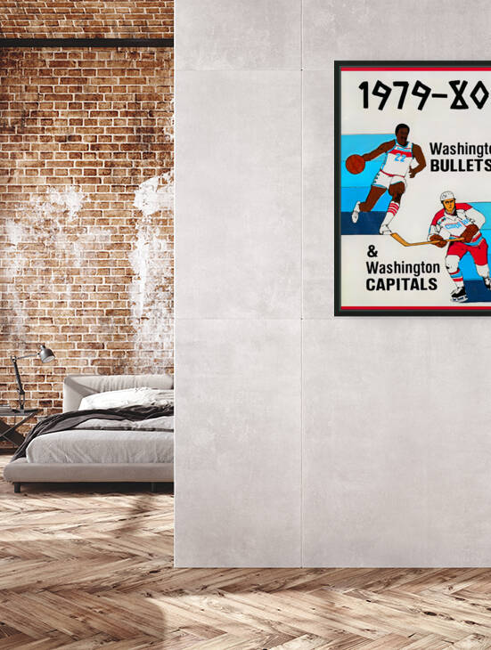1979 Washington Bullets and Capitals Hockey Poster by Row One Brand