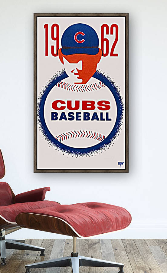 1962 Chicago Cubs Baseball Art by Row One Brand
