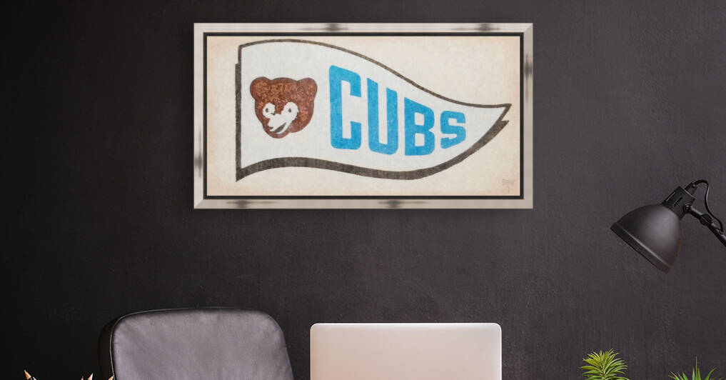 Chicago Cubs Sixties Pennant Art by Row One Brand