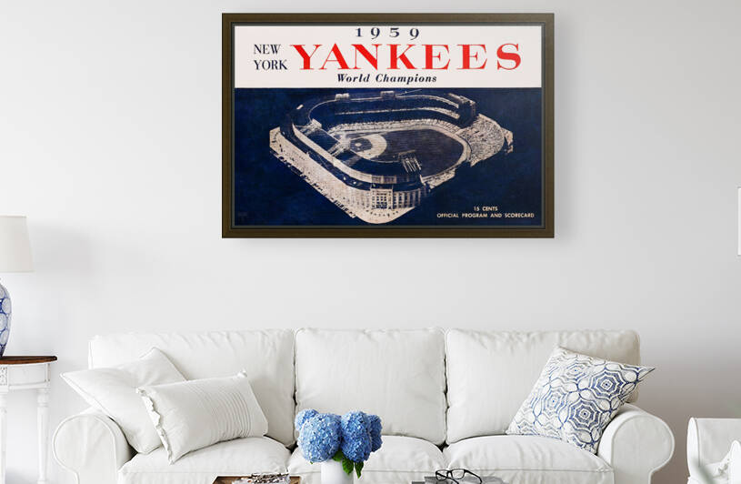1959 New York Yankees Scorecard Art by Row One Brand