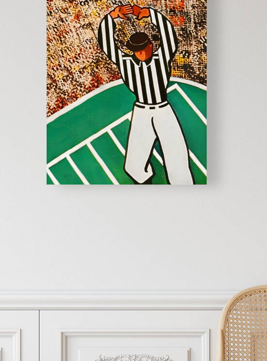 Vintage 30s Football Stadium and Referee Art by Row One Brand