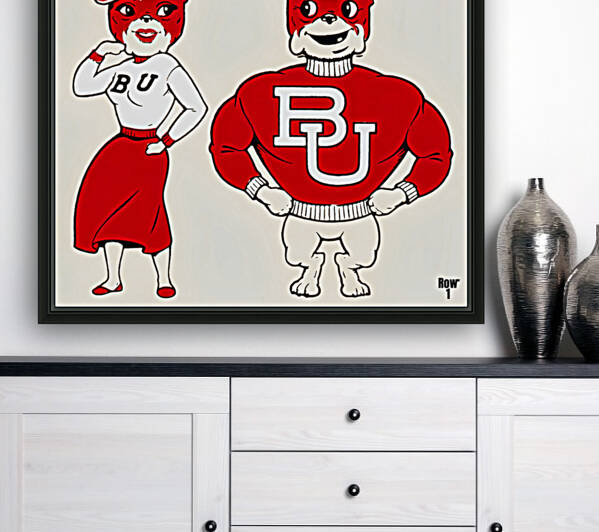 Vintage Boston Terriers Cartoon Art by Row One Brand