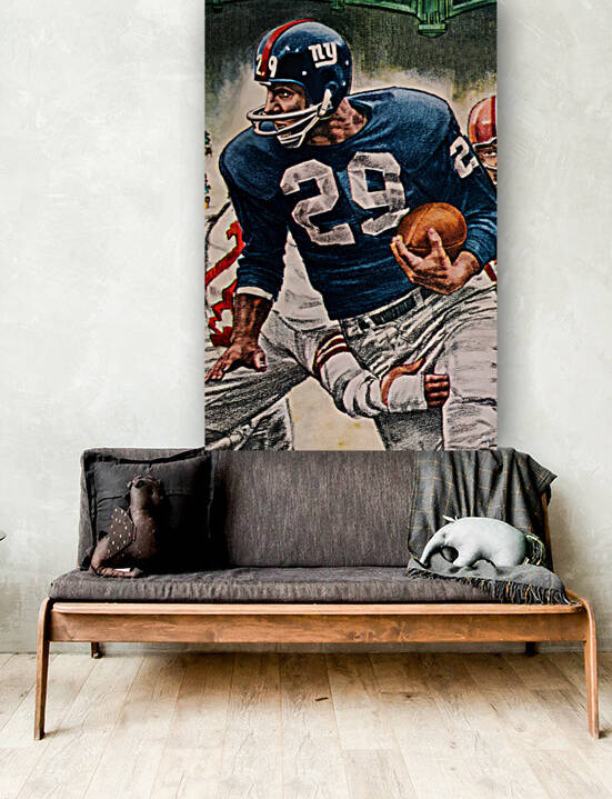 Vintage New York Giants Football Art by Row One Brand