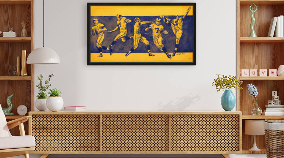 1961 LA Rams Art by David Boss by Row One Brand