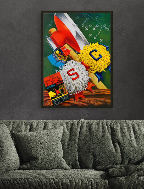 1947 Cal vs. Stanford Football Program Art by Row One Brand