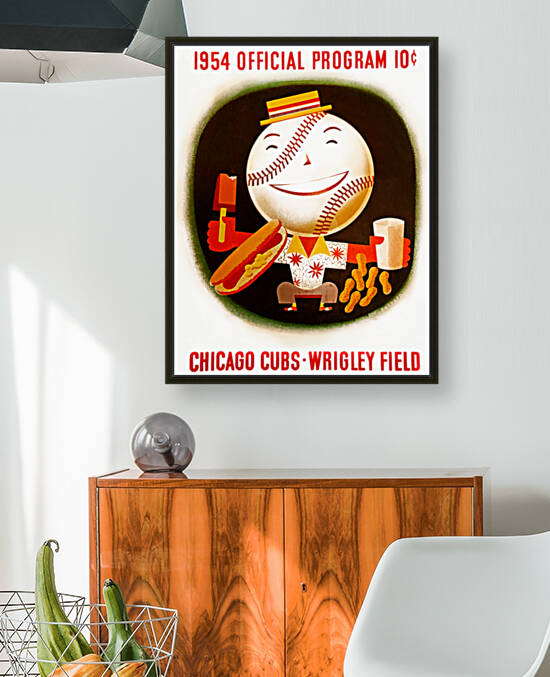 1954 Chicago Cubs Scorecard Art by Row One Brand
