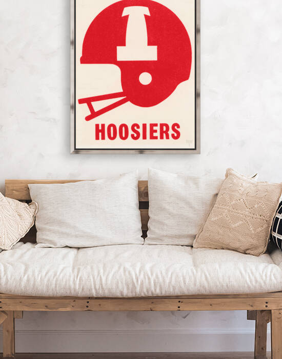 1975 Indiana Hoosiers Football Helmet Art by Row One Brand