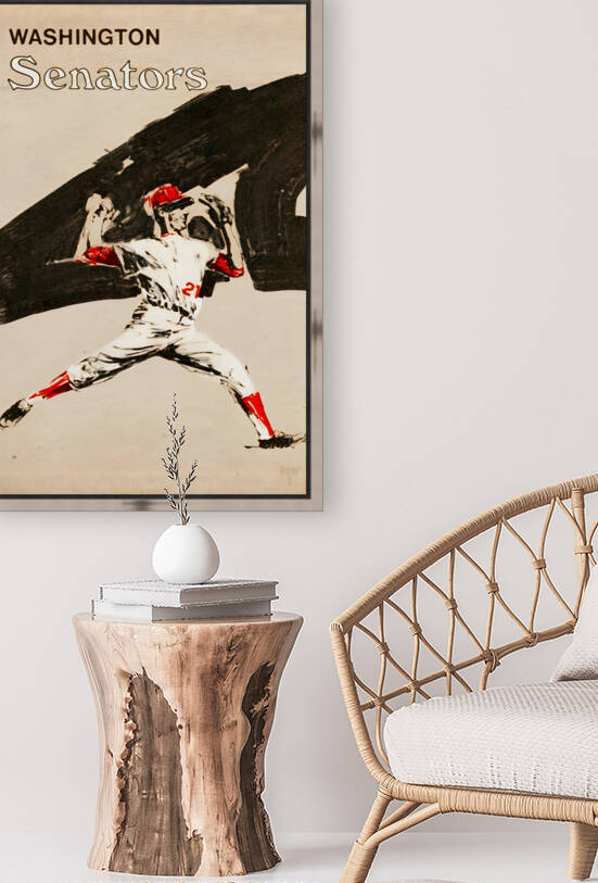 Retro Washington Senators Baseball Art by Row One Brand
