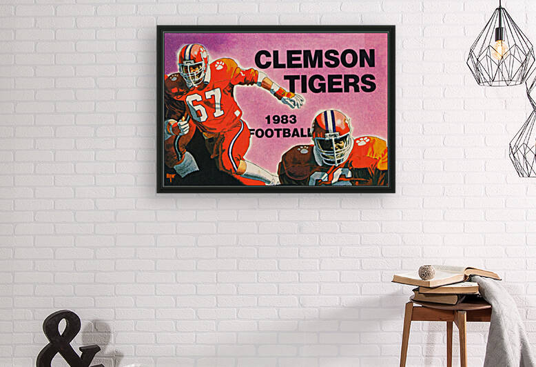 1983 Clemson Tigers Football Art by Row One Brand