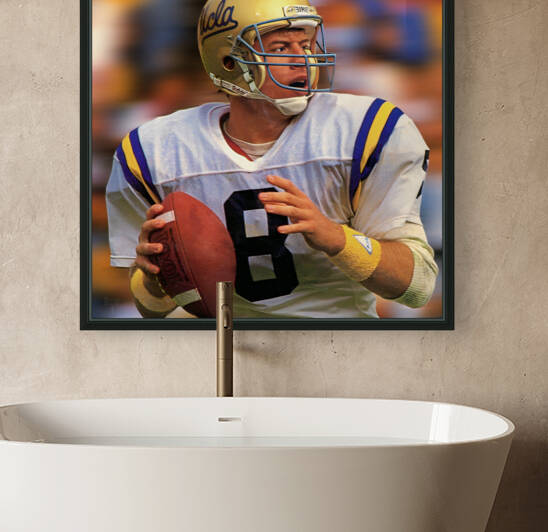 Troy Aikman UCLA 3D Football Art by Row One Brand