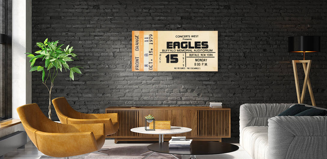 1979 Eagles Concert Ticket Stub Art by Row One Brand