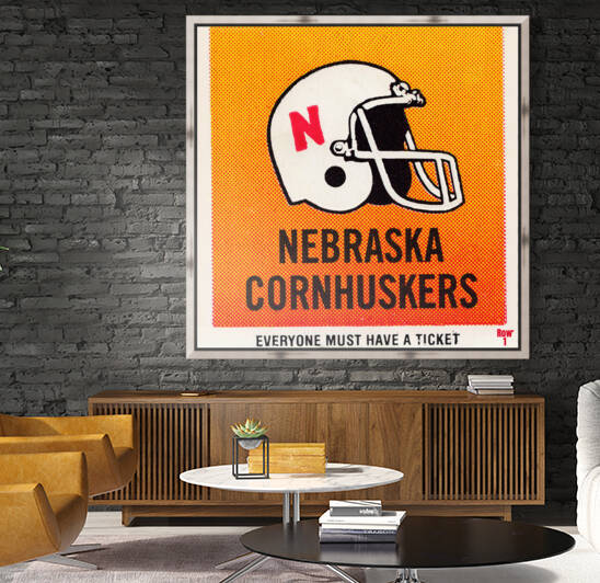 Eighties Nebraska Cornhuskers Football Ticket Stub Remix by Row One Brand