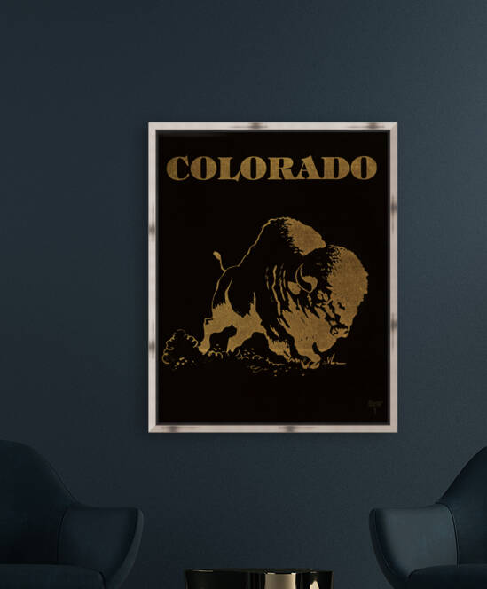 1979 Colorado Buffalo Art by Row One Brand