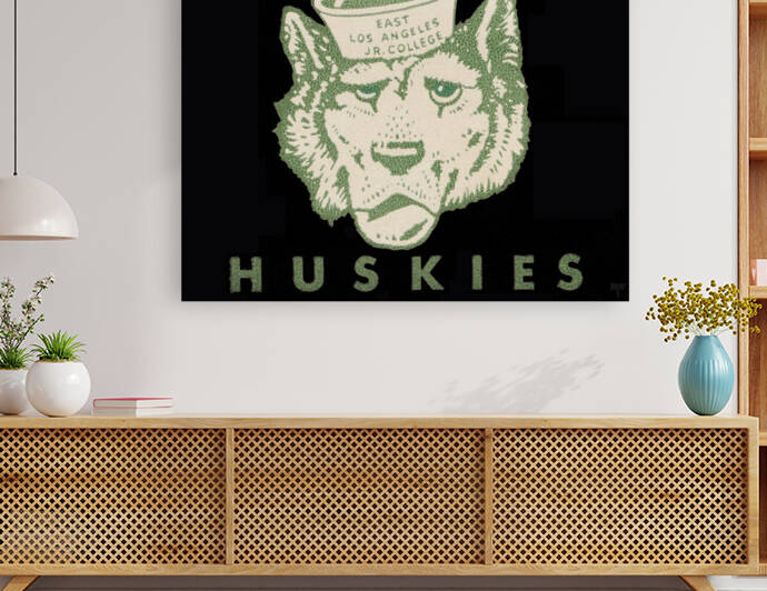 ELAC Huskies Vintage Mascot Art by Row One Brand