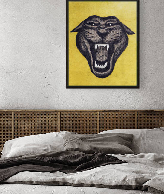 Vintage Pitt Panther Mascot Art by Row One Brand