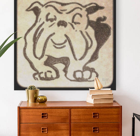 Vintage Bulldog Viewfinder Slide Art by Row One Brand