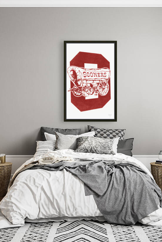 1983 Oklahoma Sooners Throwback Art Reproduction