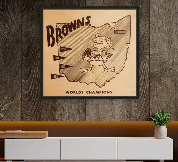 Vintage Sixties Cleveland Browns Art by Row One Brand