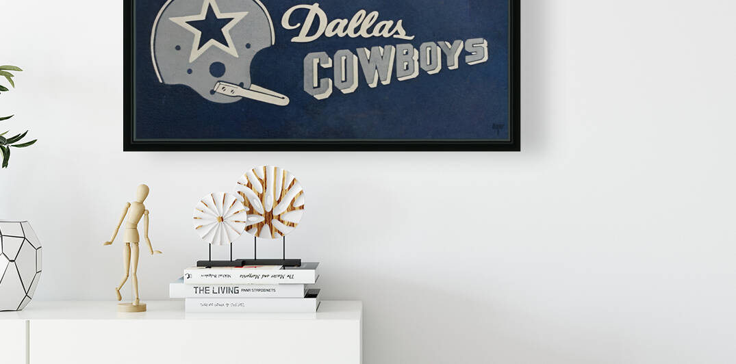 Throwback Dallas Cowboys Football Helmet Art by Row One Brand