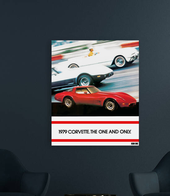1979 Corvette Car Ad Remix Art by Row One Brand