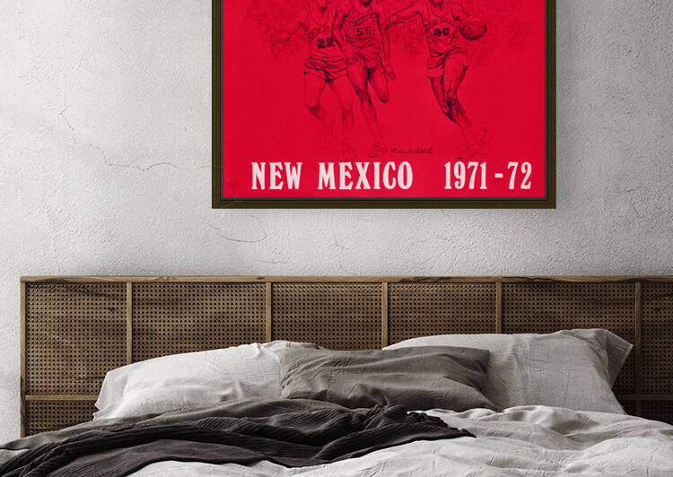 1971 Richard W. Padilla New Mexico Basketball Art by Row One Brand