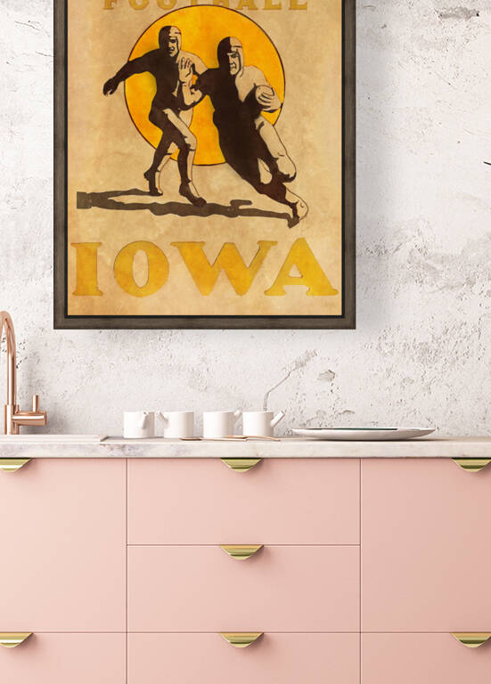 Vintage Twenties Iowa Hawkeyes Football Homecoming Art by Row One Brand