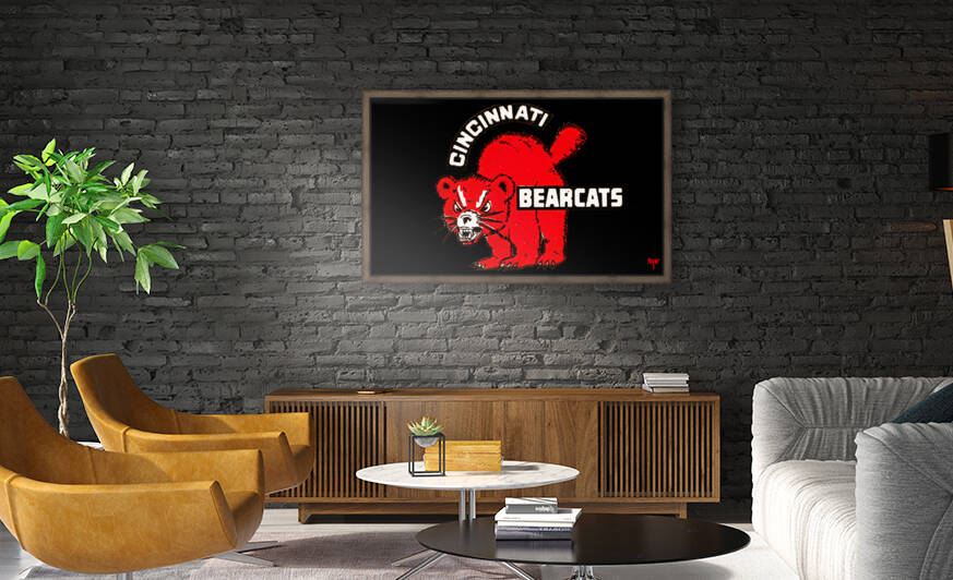 Vintage Cincinnati Bearcat Art by Row One Brand